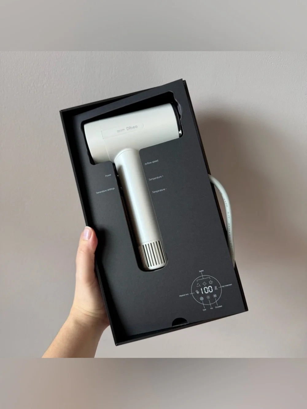 Dibea‎ NEW White T20 Professional Hair Dryer Diffuser 1600W Brushless